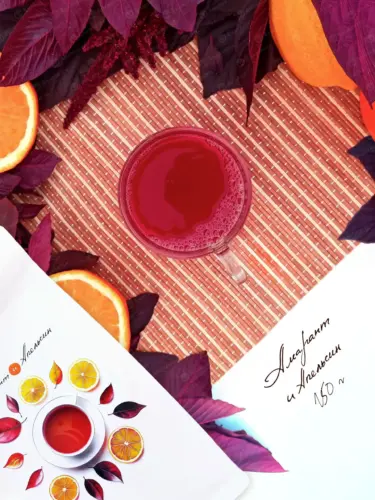 Амарант и Апельсин - красный амарантовый чай с апельсином и лимоном, 150 г, Amarantea